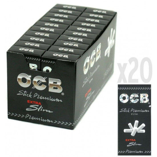 1 Box OCB Premium Black Ultra (extra) Slim Cigarette Filter Tips ( 2400 tips)