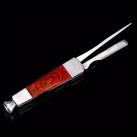 Multifunction Red Wood Smoking Pipe Cleaning Tool 3 in 1 