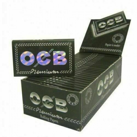 OCB PREMIUM BLACK DOUBLE Rolling Papers X 25 packs