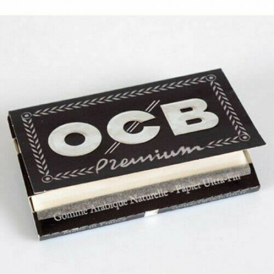 OCB PREMIUM BLACK DOUBLE Rolling Papers X 25 packs