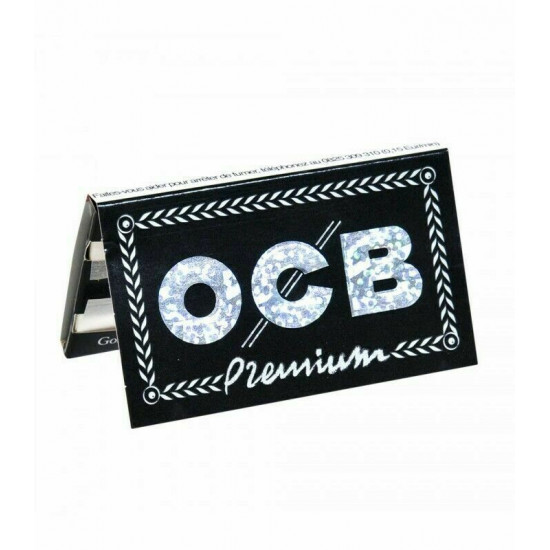 OCB PREMIUM BLACK DOUBLE Rolling Papers X 25 packs