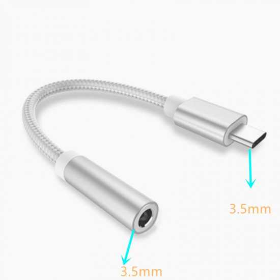  Earphone Adapter USB 3.1 AUX Audio Jack Cable Converter 