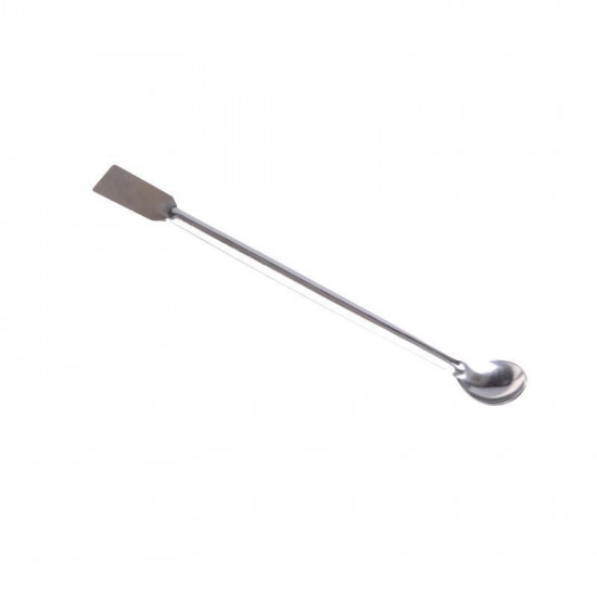 1pc new 200mm Stainless Steel Horn Spoon Medicinal Ladle With Spatula Home Household Handy Tools Laboratory Teaching Use