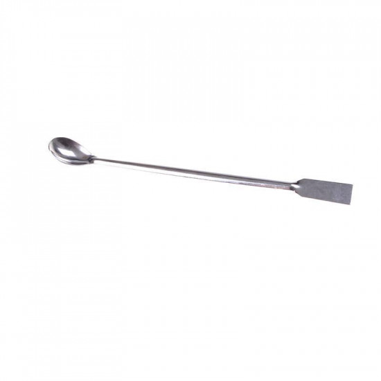 1pc new 200mm Stainless Steel Horn Spoon Medicinal Ladle With Spatula Home Household Handy Tools Laboratory Teaching Use