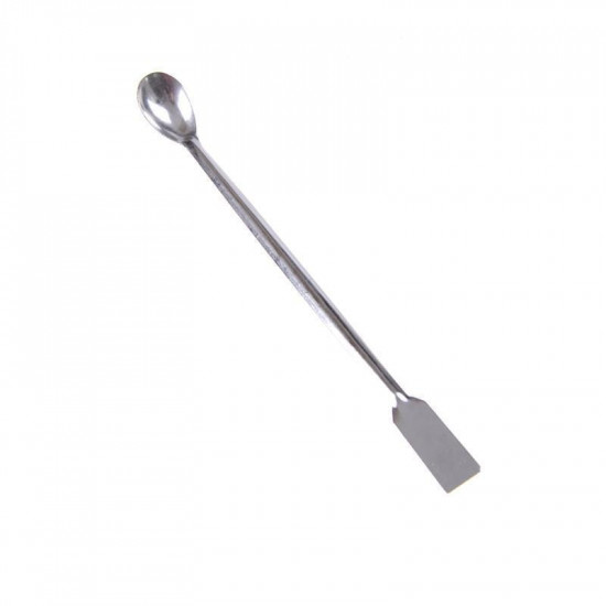 1pc new 200mm Stainless Steel Horn Spoon Medicinal Ladle With Spatula Home Household Handy Tools Laboratory Teaching Use