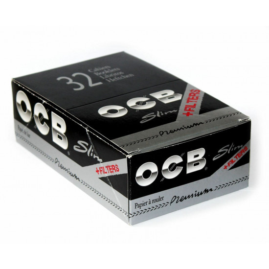 1x BOX OCB King Size Slim Premium Rolling Papers + Filter Tips