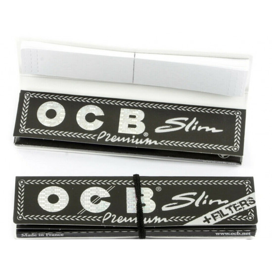 1x BOX OCB King Size Slim Premium Rolling Papers + Filter Tips