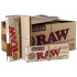 1x BOX RAW 1 1/4 ORGANIC HEMP ROLLING PAPERS + TIPS - FULL BOX (24 PAPERS)