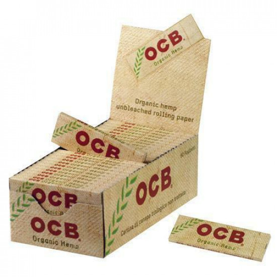 1x Box OCB Cigarette Rolling Papers Organic Hemp (50 Booklets-Full Box)