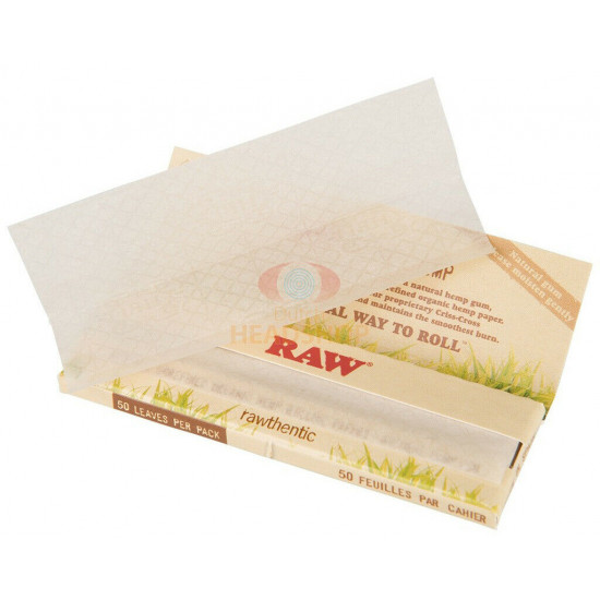 RAW Organic Hemp Rolling Papers Single Wide 50 Packs (Full Box)