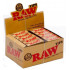 1x Box Raw Rolling Paper Filter Tips Natural Unrefined (box of 50 packs )