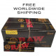 1x FULL BOX RAW Black Natural Hemp Unrefined Rolling Papers 1¼ + TIPS