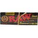 1x FULL BOX RAW Black Natural Hemp Unrefined Rolling Papers 1¼ + TIPS