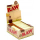 1x FULL BOX RAW ORGANIC HEMP KING SIZE SLIM NATURAL UNREFINED