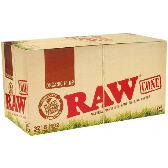 RAW Organic HEMP 1 1/4 Pre-Rolled Cones