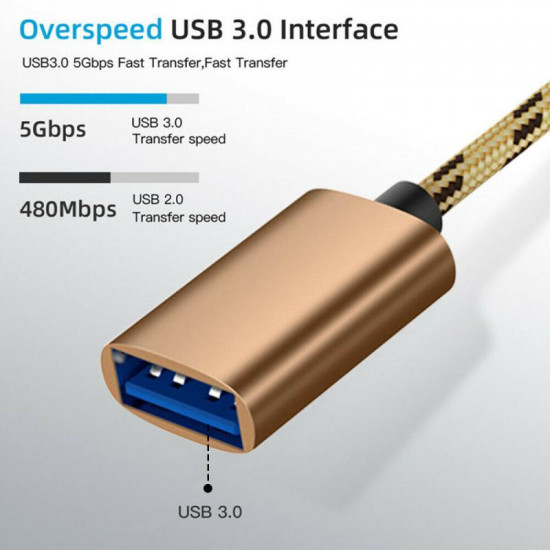 2 In 1 USB 3.0 OTG Cable Type C Micro Usb To USB3.0 Adapter USB-C Data Transfer Cable