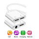 2 in 1 Audio Adapter charging Earphone Cable For iPhone 11 x 7 8 plus Aux Jack headset for Lighting 3.5 mm To Headphone splitter