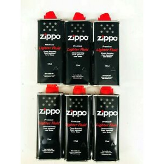 24 x Zippo Cigarette Blu Lighter Hand Warmer Premium FLUID Fuel Refill 125ml