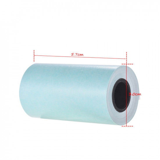 Printable Sticker Paper Roll Direct Thermal Paper with Self-adhesive 57*30mm for PeriPage A6 Pocket Thermal Printer