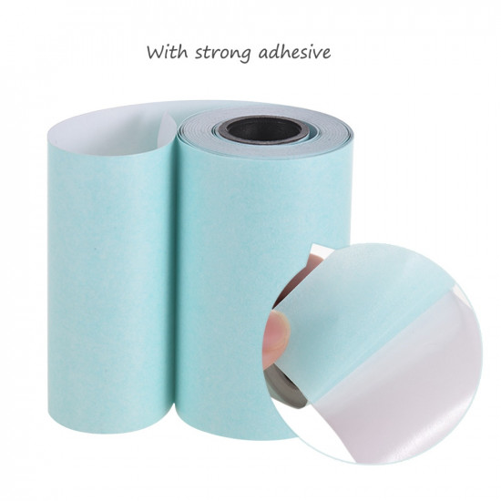 Printable Sticker Paper Roll Direct Thermal Paper with Self-adhesive 57*30mm for PeriPage A6 Pocket Thermal Printer