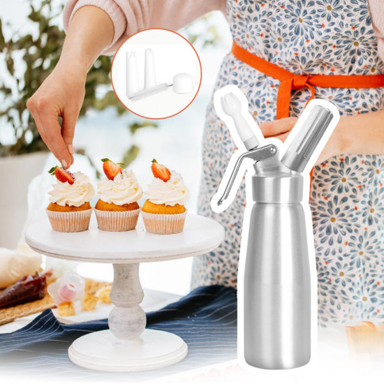 500ml Whipped Cream Dispenser Professional Leak Resistant Cream Whipper Fancy Desserts Maker