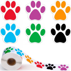 500pcs colorful Paw Print Stickers Dog cat bear Paw Labels Stickers for laptop reward sticker stationery teacher for student