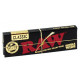 50x RAW Black Single Wide Natural Hemp Unrefined Rolling Papers - FULL BOX