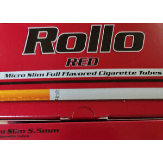 ROLLO RED MICRO SLIM 5.5mm CIGARETTE TUBES ENJOY SMOKING SAVE TOBACCO