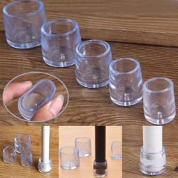 8pcs Silicone Chair Leg Caps Feet Pads Furniture Table Chair Leg Floor Feet Cap Cover Protector Transparent 3 Sizes