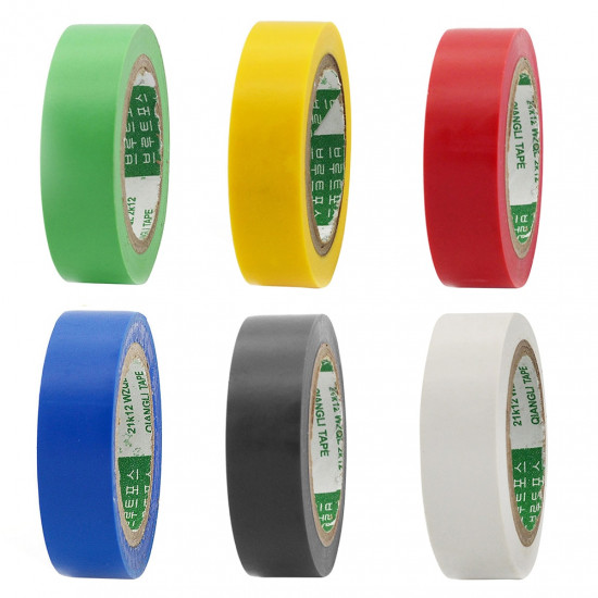 9M Wire Flame Retardant Electrical Insulation Tape Electrical High Voltage PVC Tape Waterproof Self-adhesive Electrician Tape