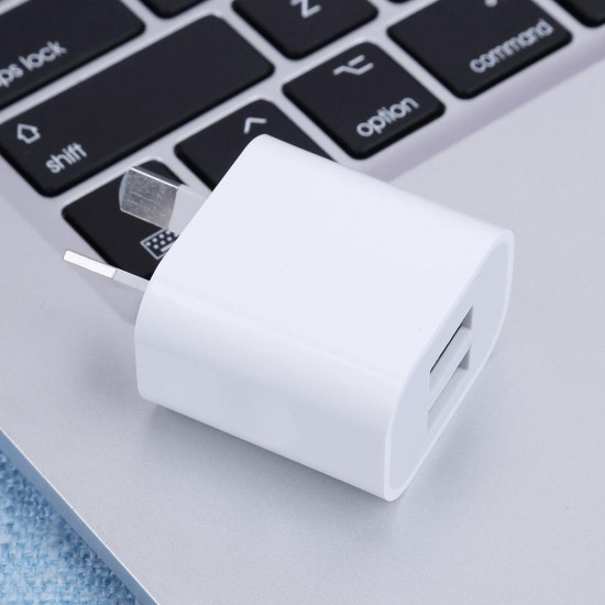 ALLOET AU Plug Dual USB Ports Mobile Phone Charger Fast Charging 5V 2A Output Power Adapter Travel Wall Plug For iPhone Xiaomi