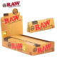 AUTHENTIC RAW Natural Classic1.25 1 1/4 Rolling Papers 24x FULL BOX