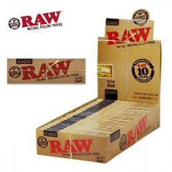 AUTHENTIC RAW Natural Classic1.25 1 1/4 Rolling Papers 24x FULL BOX