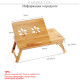 Actionclub Nature Bamboo Laptop Table Simple Computer Desk With Fan For Bed Sofa Folding Adjustable Laptop Desk On The Bed