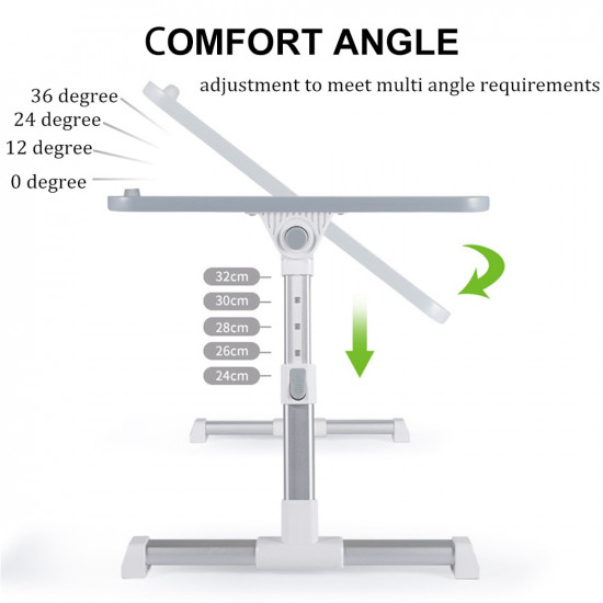 Adjustable Laptop Desk With Cooling Fan Foldable Notebook Laptop Stand Bed Tabletop Desks Home Study Table Computer Desk 52x30cm