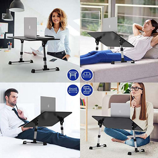 Adjustable Laptop Desk With Cooling Fan Foldable Notebook Laptop Stand Bed Tabletop Desks Home Study Table Computer Desk 52x30cm