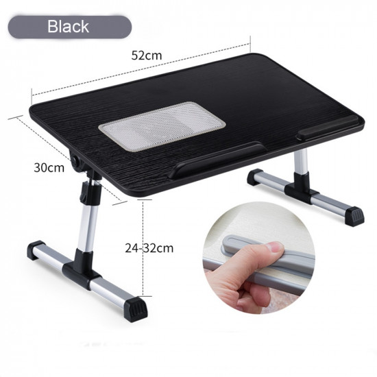 Adjustable Laptop Desk With Cooling Fan Foldable Notebook Laptop Stand Bed Tabletop Desks Home Study Table Computer Desk 52x30cm