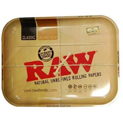 Raw Metal Rolling Tray Large 14 x 11 Inch