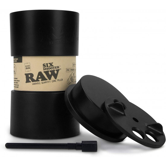 RAW Six Shooter for 1 1/4 Sized Cones | Cone Loader Filling Device | Fills 1,2,3, or 6 Cones at a Time!