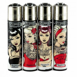 CLIPPER Flint Lighter Refillable PINUP ROCKABILLY