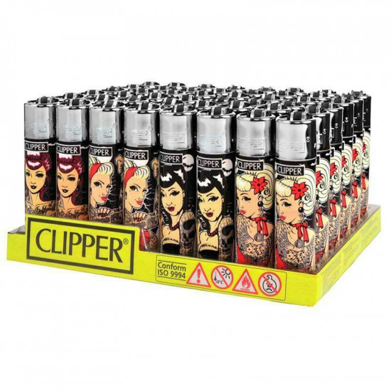 CLIPPER Flint Lighter Refillable PINUP ROCKABILLY