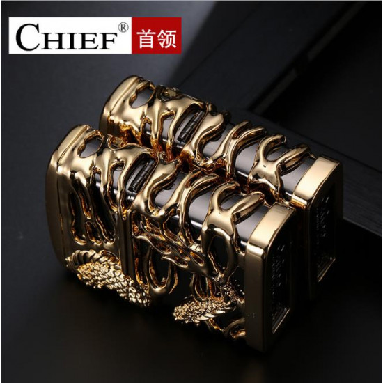 Chief New Dragon Carving Lighter Retro Metal Weel Kerosene Lighters Unique Gasoline LIghters Windproof Men Smoking Lighter