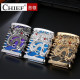 Chief New Dragon Carving Lighter Retro Metal Weel Kerosene Lighters Unique Gasoline LIghters Windproof Men Smoking Lighter