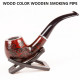 Wooden Smoking Pipe With Beautiful Carve Patterns 