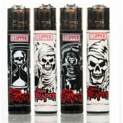 Clipper Lighter Large GRIM REAPER Refillable Flint Cigarette Tobacco