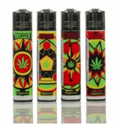 Clipper Lighter Large RASTA MANDALA Refillable Flint 