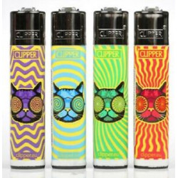 Clipper Lighter Large TRIPPY CATS Refillable Flint 