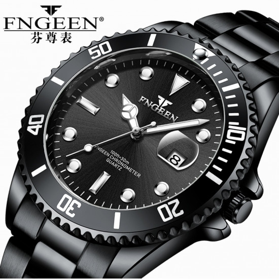 FNGEEN Mens Watches Top Brand Luxury Waterproof Wrist Watches Good Date Simple Casual Quartz Watch For Men Sports Clock