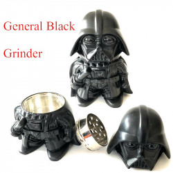 General Black Grinder Weed High Grade Big 64mm Zinc Alloy Herb Grinder Tobacco Smoke Crusher Hand Muller for Water Pipe Newest