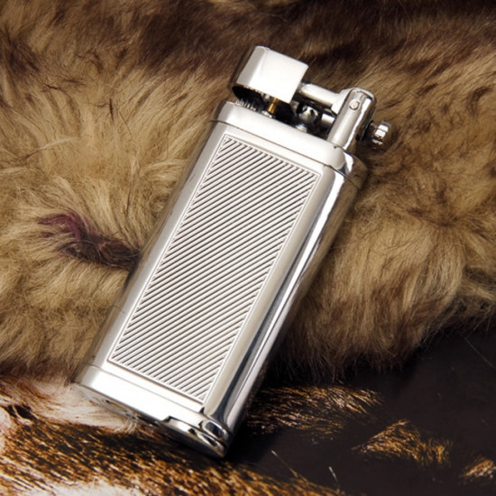 Genuine oblique SPUNK cigarette pipe gas lighter with Tobacco Pipe Tamper personality Retro Metal rocker arm lighter easy ignite